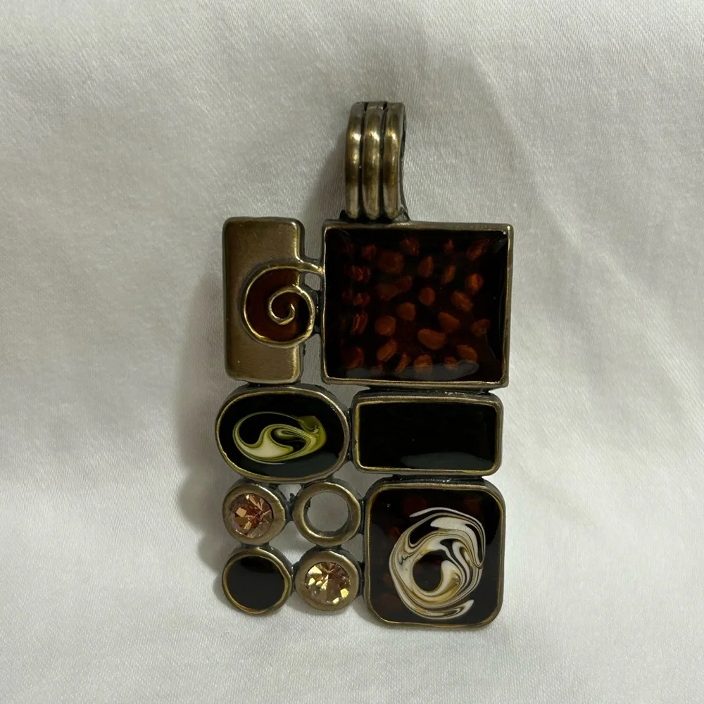 Premier Designs “Gallery” Abstract Multi-Color Pendant - Picture 1 of 4